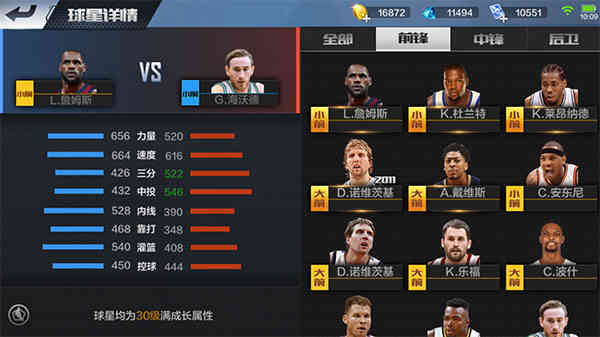 最强NBA手游小前锋选择攻略：詹姆斯和海沃德哪个比较厉害？