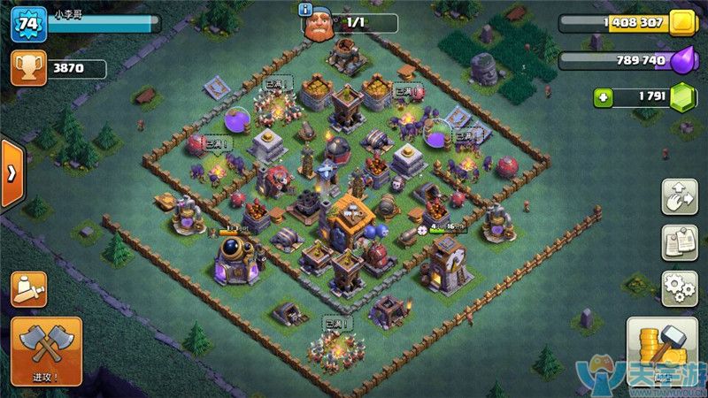 部落冲突夜世界七本中期防守阵推荐 集中输出防守阵搭配思路