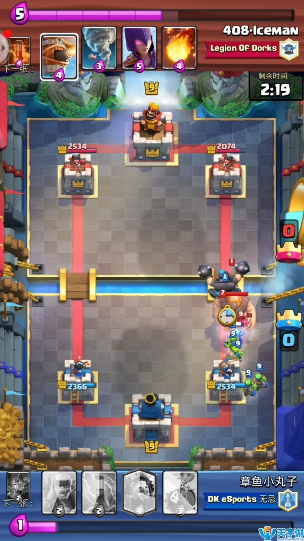 皇室战争锦标赛卡组推荐：小费矿工超骑流轻松获得12胜