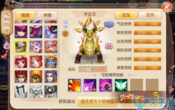 梦幻诛仙手游PVP热门宠帝炎龙技能选择攻略