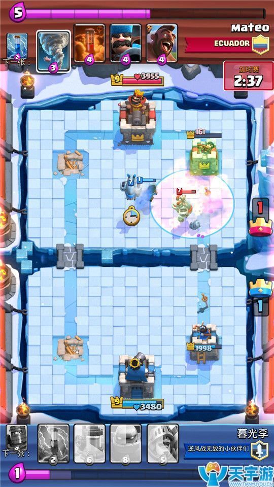 皇室战争平推流卡组推荐：暴力重坦刺石流玩法