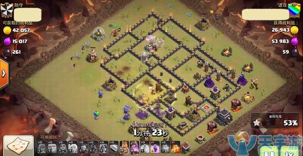 部落冲突九本天胖法猪具体配兵 天胖法猪三星打法