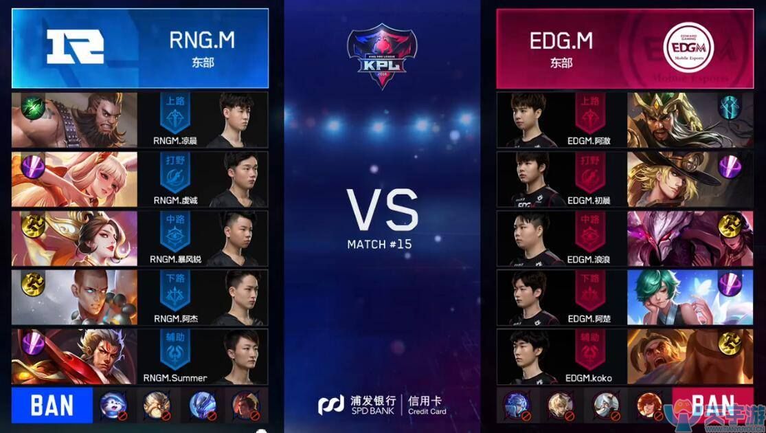 王者荣耀2018KPL春季赛RNG.M完胜EDG.M 完美配合零封克敌