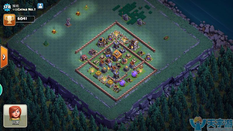 部落冲突夜世界七本强力防守阵型：封闭型流氓阵无处可攻