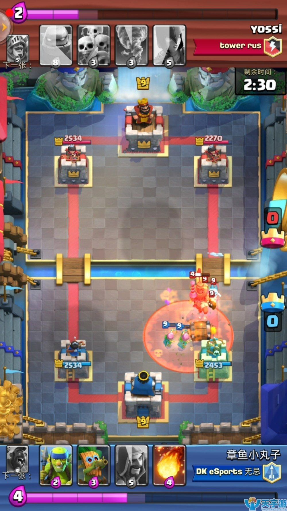 皇室战争野蛮人滚桶选卡挑战实战解析